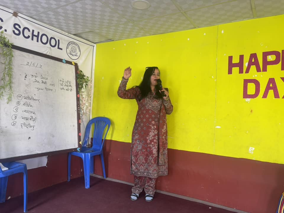 Sushila Dhakal Ma'am reciting her poems